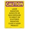 Signmission OSHA RADIATION Laser Radiation Avoid Eye Or Skin 10in X 7in Rigid Plastic, 10" H, 7" W, Portrait OS-CR-P-710-V-10234 - alternate 1